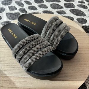 Dazzled Slide On Sandals